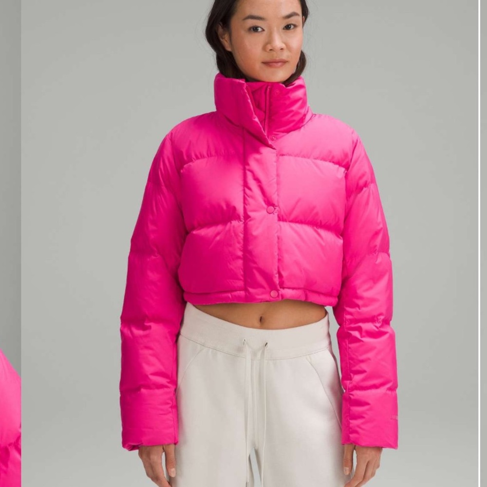 Lululemon Wunder Puff Super- Cropped Jacket Sonic Pink
